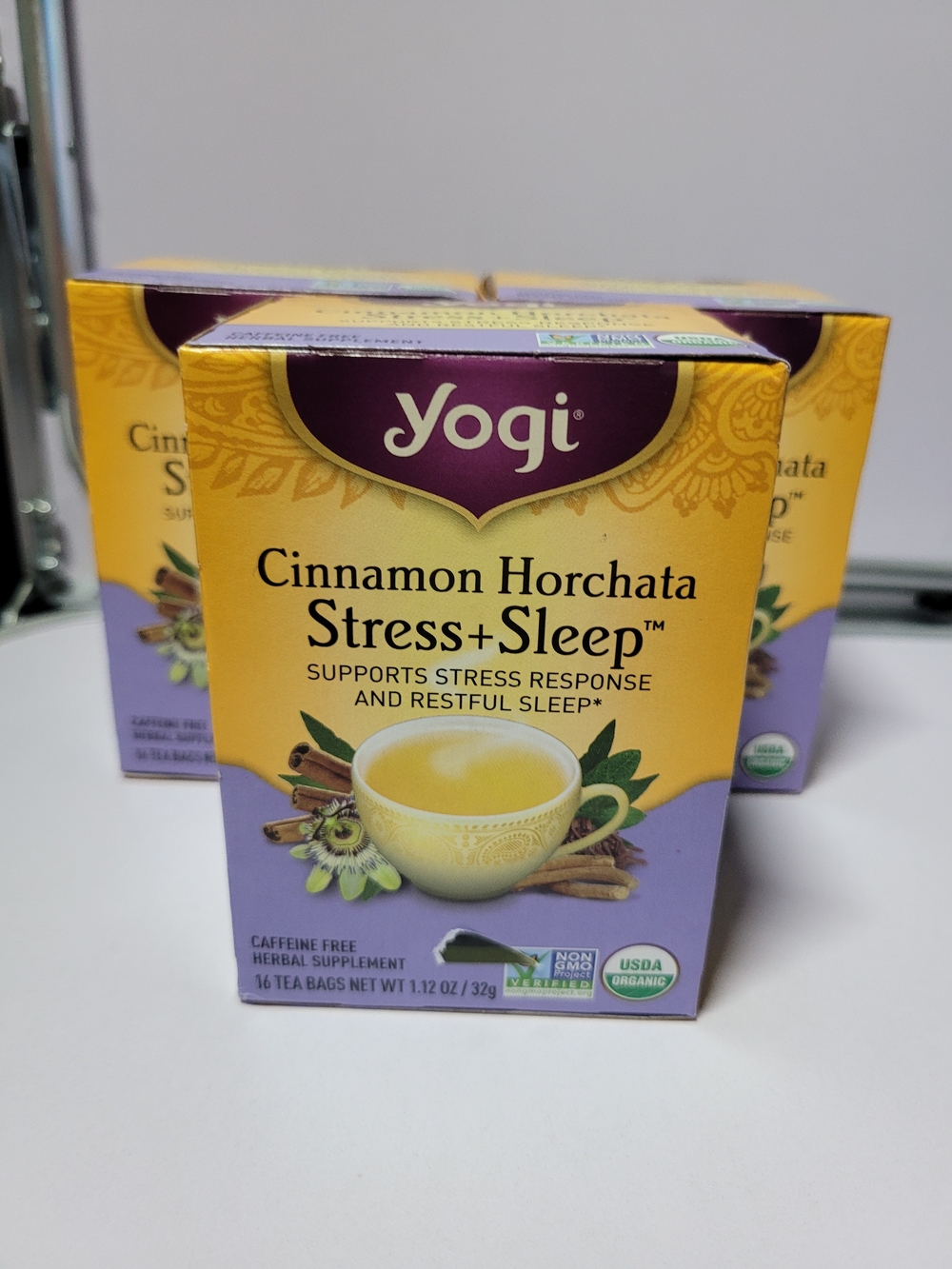 Cinnamon Horchata Stress + Sleep Tea - Yellow & Purple